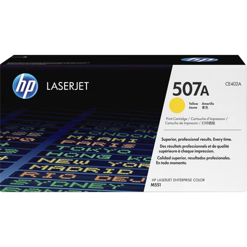 Cartouche de toner laser d'origine HP 507A (CE402A) - Paquet unique - Jaune - 1 unité CE402A