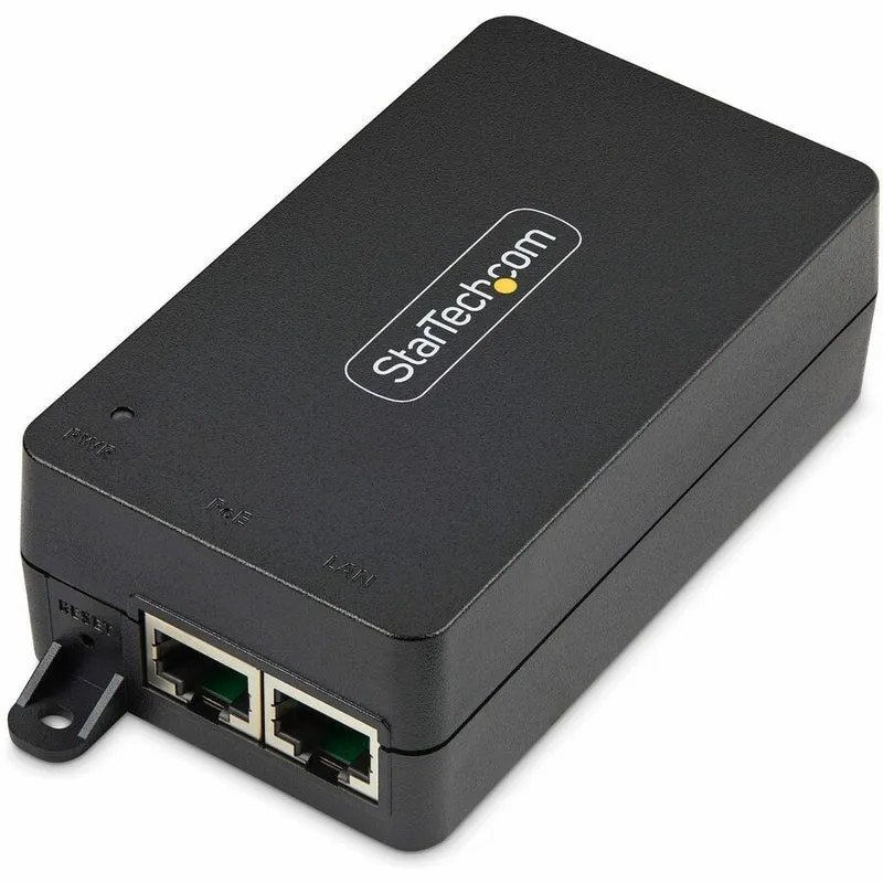 StarTech.com Injecteur PoE++ Gigabit 1 Gbit/s à 10 port, 60 W, Ethernet 2.5/5/10G/10/100/1000M, PoE++ (802.3af/at/bt), montage mural, non géré AF31XC-POE-INJECTOR