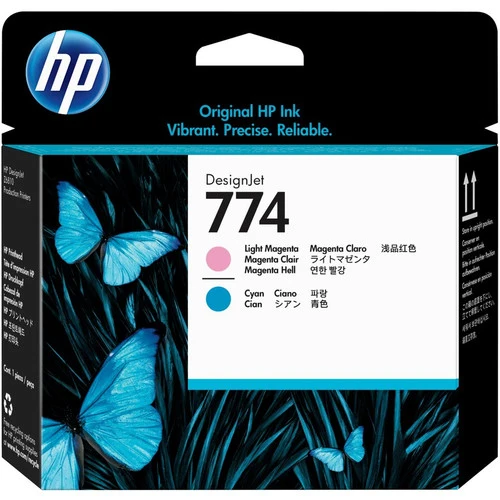 Tête d'impression à jet d'encre d'origine HP 774 - Pack magenta clair, cyan clair P2V98A