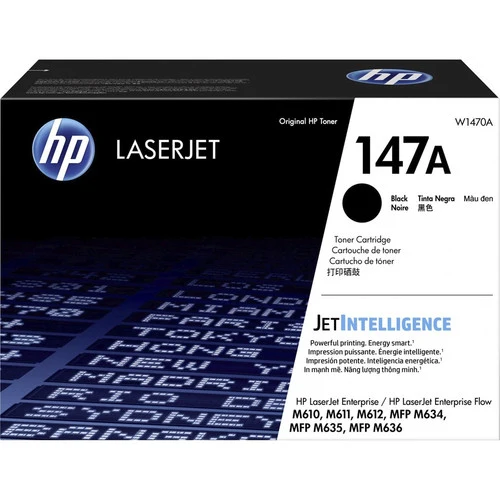 Cartouche de toner laser d'origine HP 147A - Noir - 1 / Carton W1470A