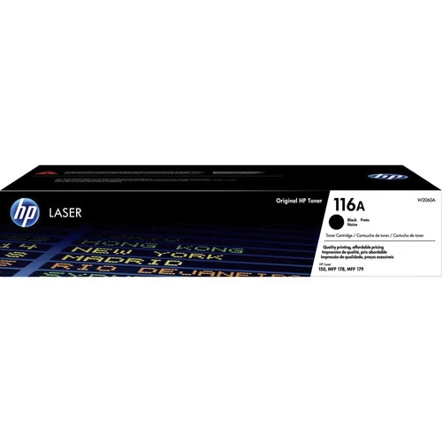Cartouche de toner laser d'origine HP 116A (W2060A) - Noir - 1 de chaque W2060A