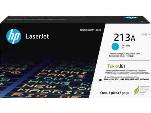 Cartouche de toner laser d'origine HP 213A - Pack cyan W2131A