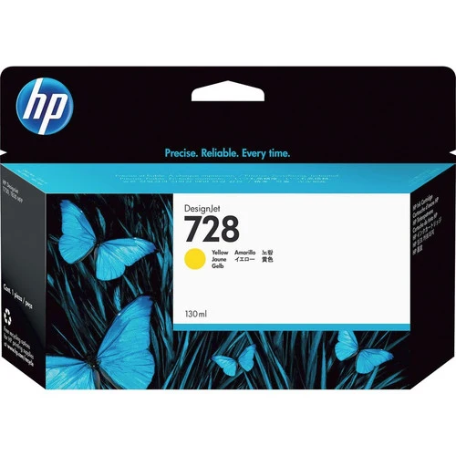 Cartouche d'encre à jet d'encre d'origine HP 728 - Pack jaune F9J65A