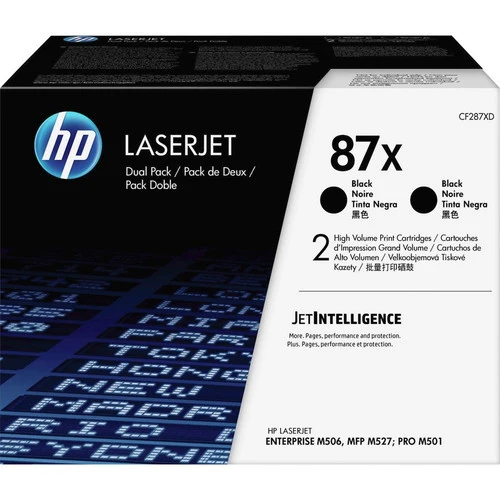 Cartouche de toner laser HP 87X (CF287XD) d'origine à haut rendement - Noir - 2/carton CF287XD