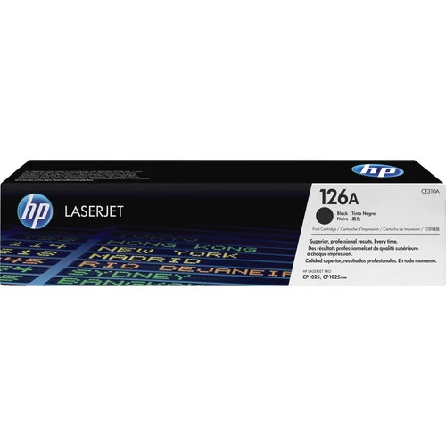 Cartouche de toner laser HP 126A (CE310A) d'origine à rendement standard - Paquet unique - Noir - 1 de chaque CE310A