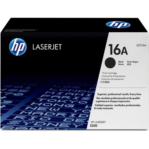 Cartouche de toner laser d'origine HP 16A (Q7516A) - Paquet unique - Noir - 1 unité Q7516A