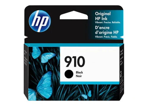 Cartouche d'encre jet d'encre HP 910 d'origine à rendement standard - Noir - 1 unité 3YL61AN#140