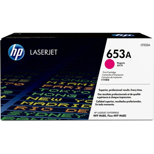 Cartouche de toner laser d'origine HP 653A (CF323A) - Paquet unique - Magenta - 1 de chaque CF323A