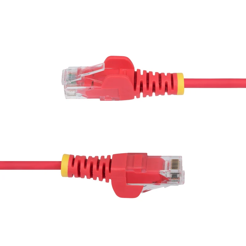 StarTech.com Câble Ethernet CAT10 fin rouge de 6 m, RJ45 fin sans accroc, UTP, LSZH, cuivre nu 28 AWG, cordon de raccordement réseau fin, testé Fluke N6PAT10RDS