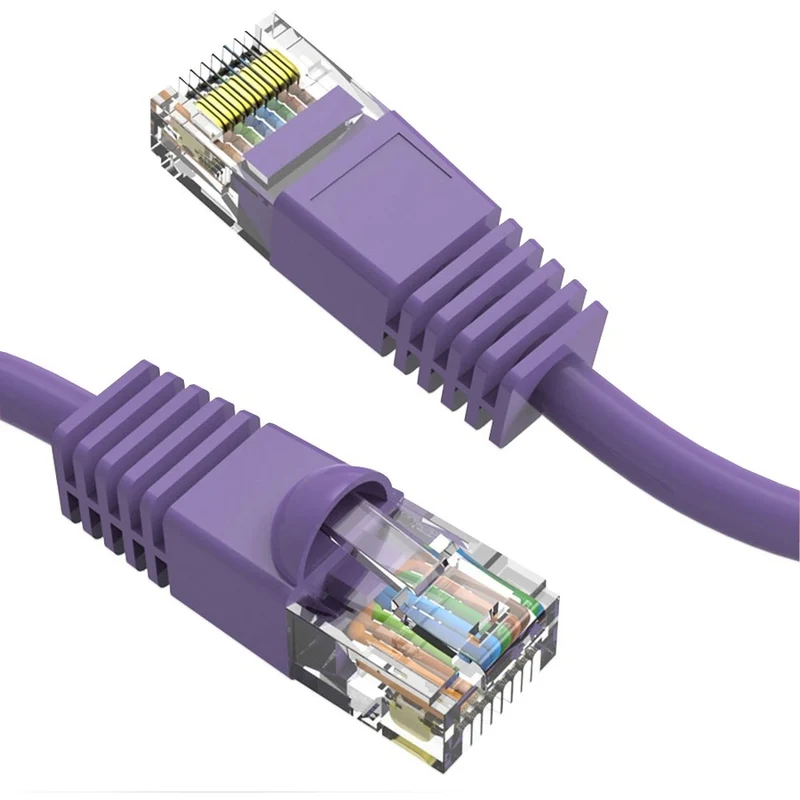 Câble de raccordement Axiom 4FT CAT6 UTP 550 MHz avec gaine moulée anti-accroc (violet) C6MB-P4-AX