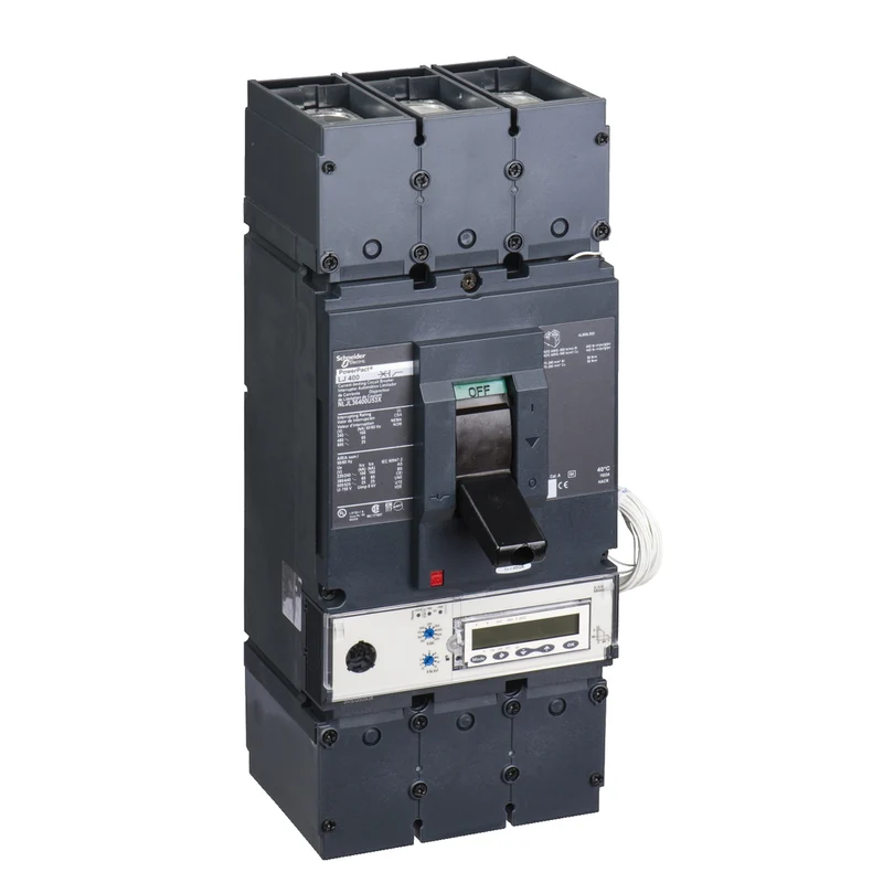 Circuit Breaker, PowerPacT L, 500A, 3 Pole, 500VDC, 50kA, Lugs, Thermal Magnetic, 80%