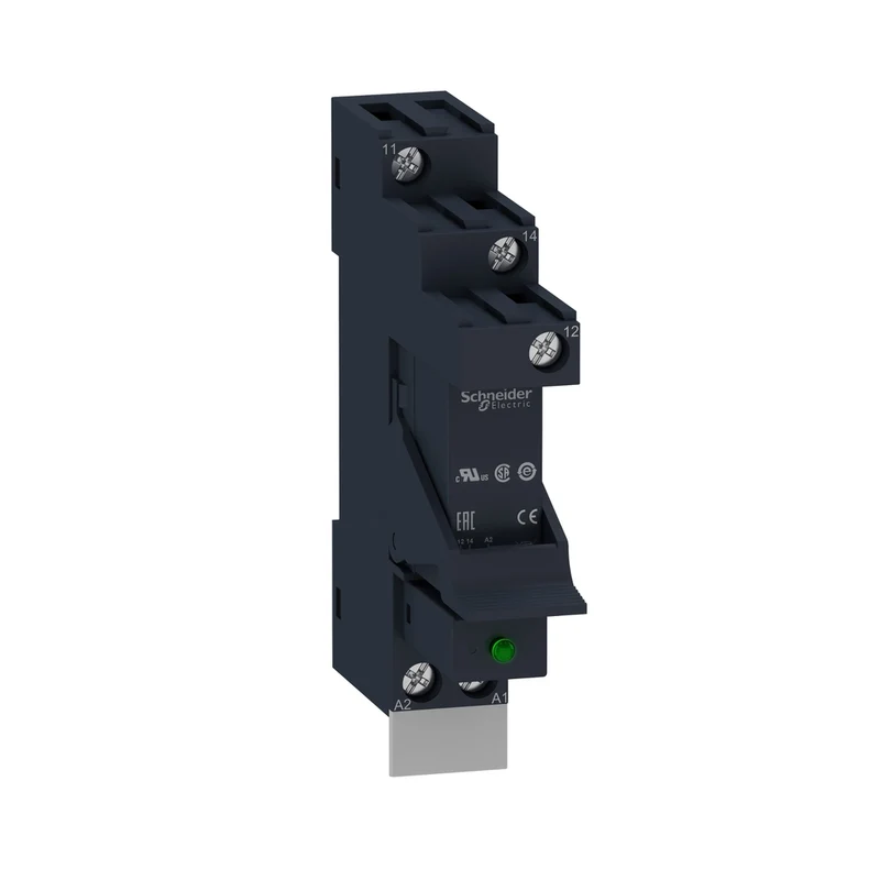 Interface Plug-In Relay, Harmony Electromechanical Relays, Pre-Assembled, 12A, 1CO, With LED, 24V AC