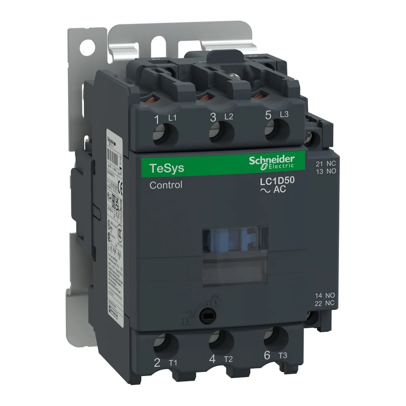 Contactor, Tesys Deca, 3P(3NO),AC-3/AC-3e/<=440V 50A,208V AC 50/60Hz Coil, Screw Clamp Terminals