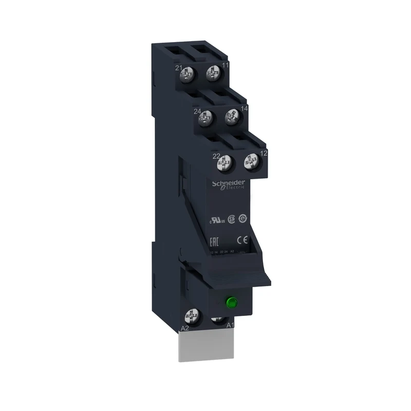 Interface Plug-In Relay, Harmony EMR, Pre-Assembled, 8A, 2CO, With LED, With Protection Circuit, 230V AC, 32500Ohm Coil Resistance