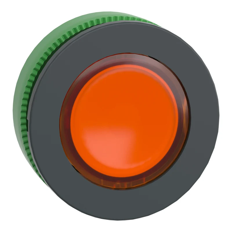 Head For Illuminated Push Button, Harmony XB5, Orange, 30mm, Universal LED, Plain Lens