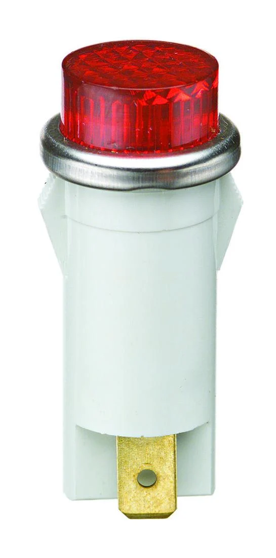 INDICATOR LIGHT AMBER 125V RAISED