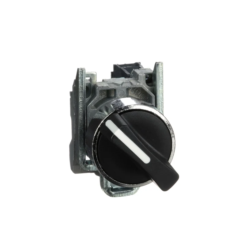 SWITCH SELECTOR 2-POS MAINTAINED 22MM 1-NO CONT BLACK
