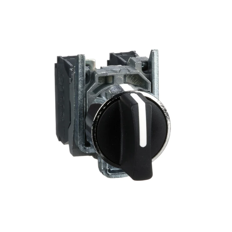 SWITCH SELECTOR 3-POS MOMENTARY TO CENTER 1-NO BLACK