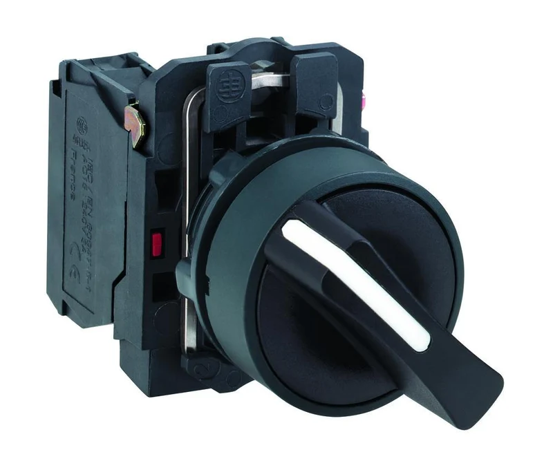 SWITCH SELECTOR 3-POS MAINTAINED 22MM 2-NO CONT BLACK