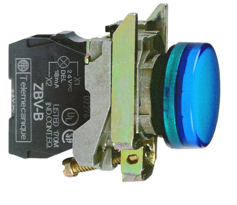 PILOT LIGHT LED 22MM 24VAC/DC DIRECT SUPPLY BLUE