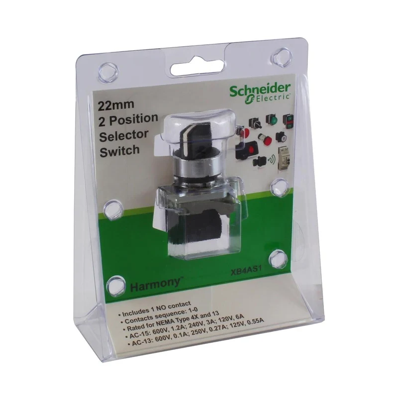 SWITCH SELECTOR 2 POSITION WITH 1 N/O CONTACT
