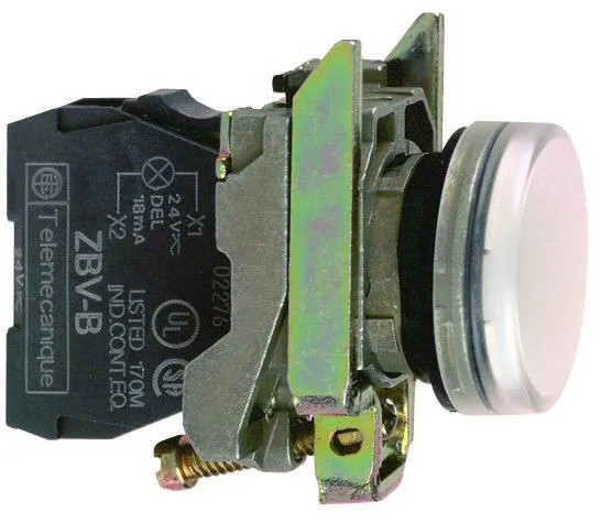 PILOT LIGHT LED 22MM 110-120VAC DIRECT SUPPLY WHITE