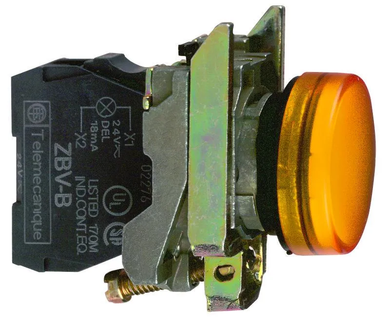 PILOT LIGHT LED 22MM 24VAC/DC DIRECT SUPPLY YELLOW