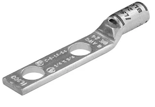 LUG COMPRESSION #4/0 COPPER WIRE 2-HOLE 1/2" PURPLE