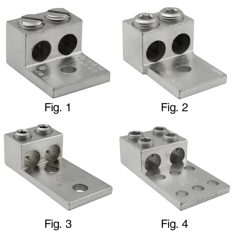 LUG MECHANICAL 2C #2/0 TO #14 CU/AL 1/4" HOLE