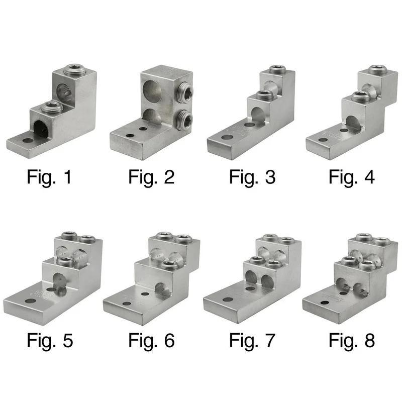 LUG MECHANICAL 2-WIRE 750MCM-#1/0 CU/AL 2 X 3/8" HOLE