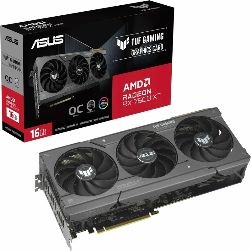 Carte graphique TUF AMD Radeon RX 7600 XT - 16 Go GDDR6 TUF-RX7600XT-O16G-GAMING