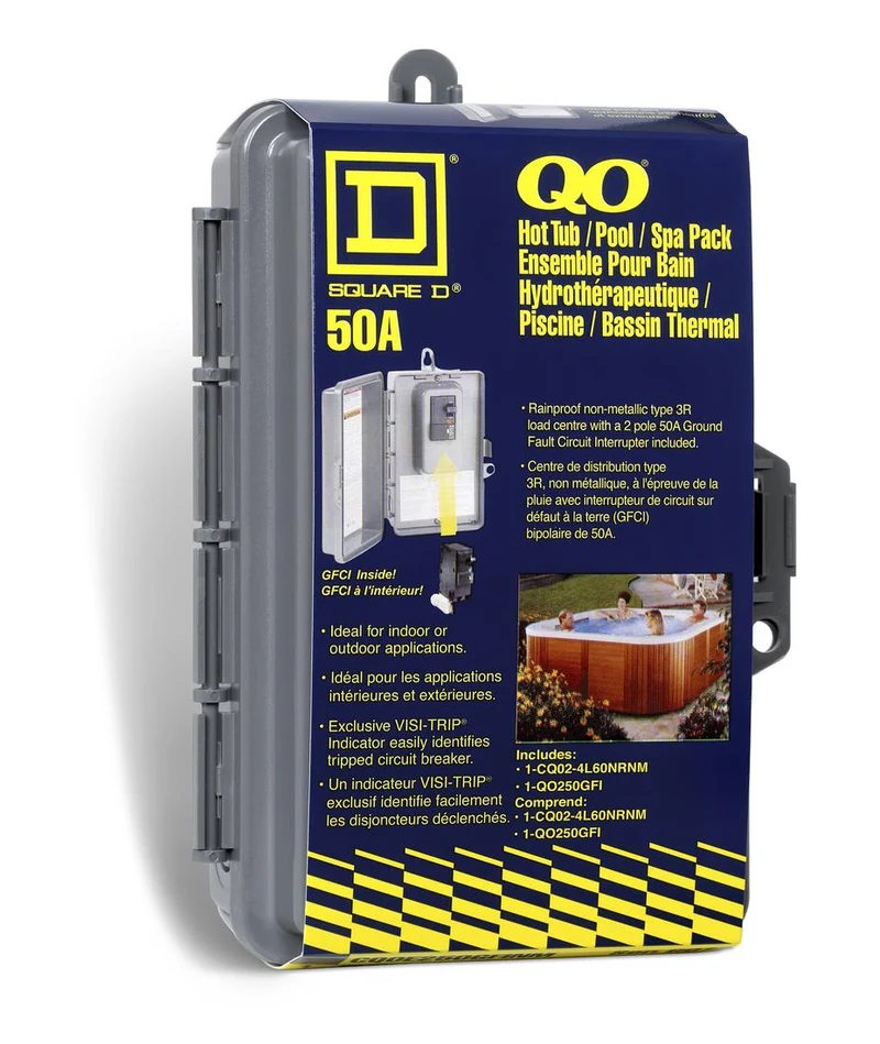 PANEL HOT TUB/POOL/SPA 1-50A-2P BKR GFCI 3W 120/240V 3R