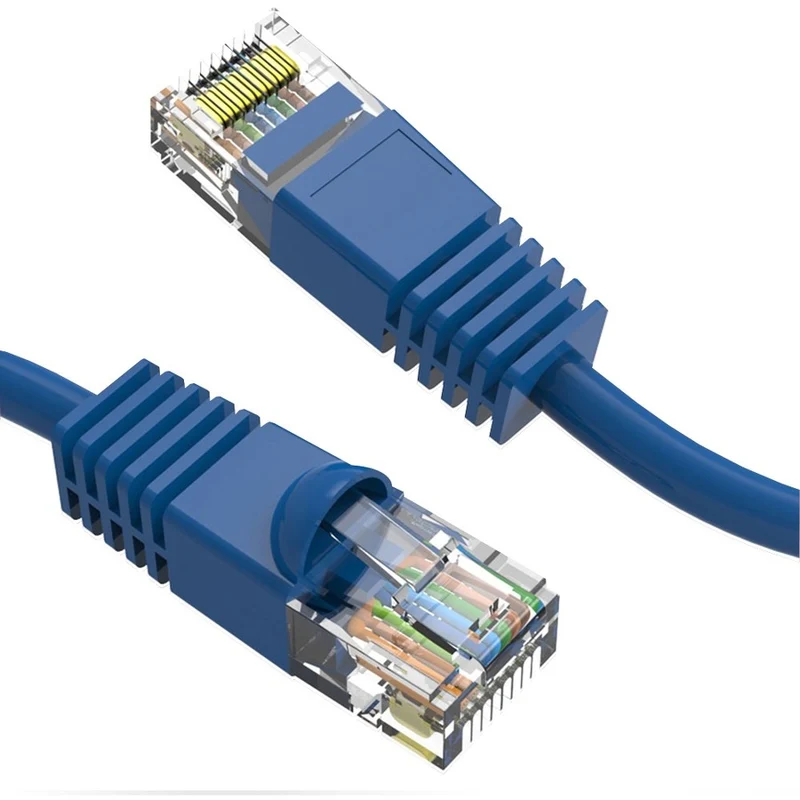 Axiom 30FT CAT6 UTP 550 MHz Câble de raccordement sans accroc Botte moulée (Bleu) C6MB-B30-AX