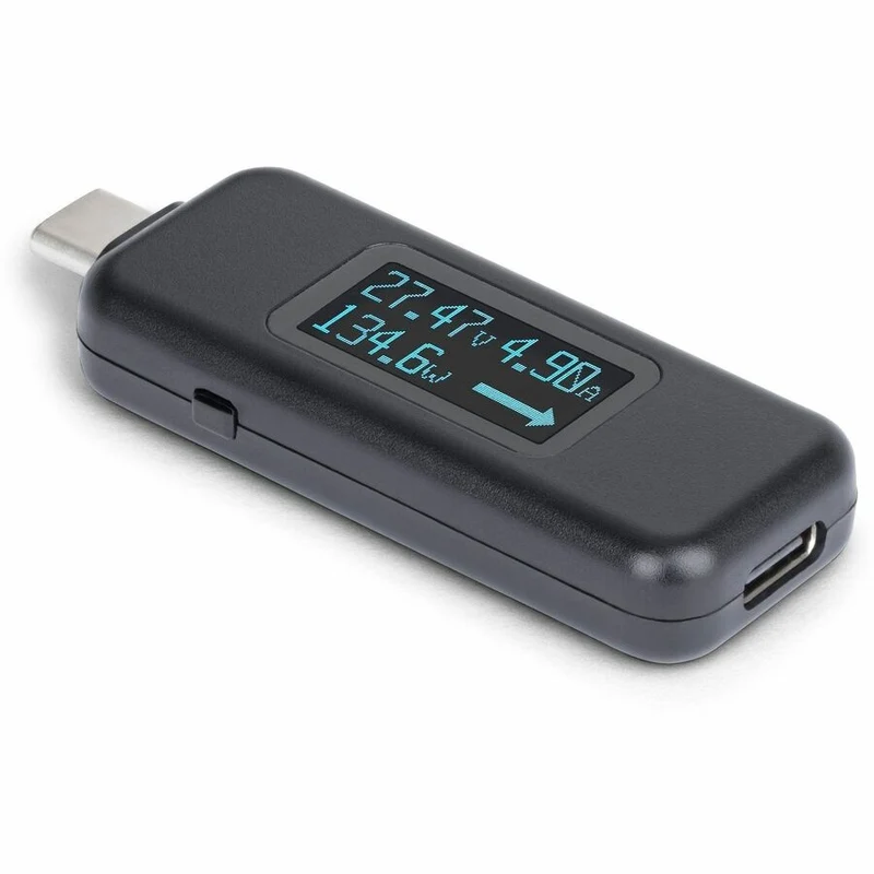 StarTech.com Testeur d'alimentation USB-C, multimètre de tension/courant bidirectionnel, 240 W PD EPR, OLED numérique, testeur de puissance de câble/port USB-C portable USBC-PWRTESTER