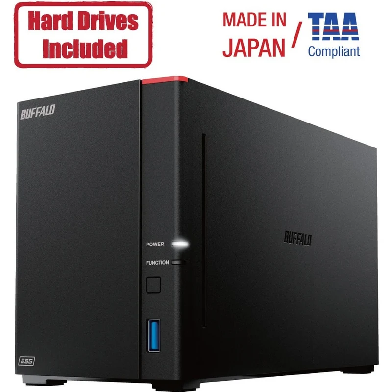 Stockage NAS Cloud personnel BUFFALO LinkStation SoHo 720 pour la maison et le bureau, disques durs de 8 To inclus LS720D0802B