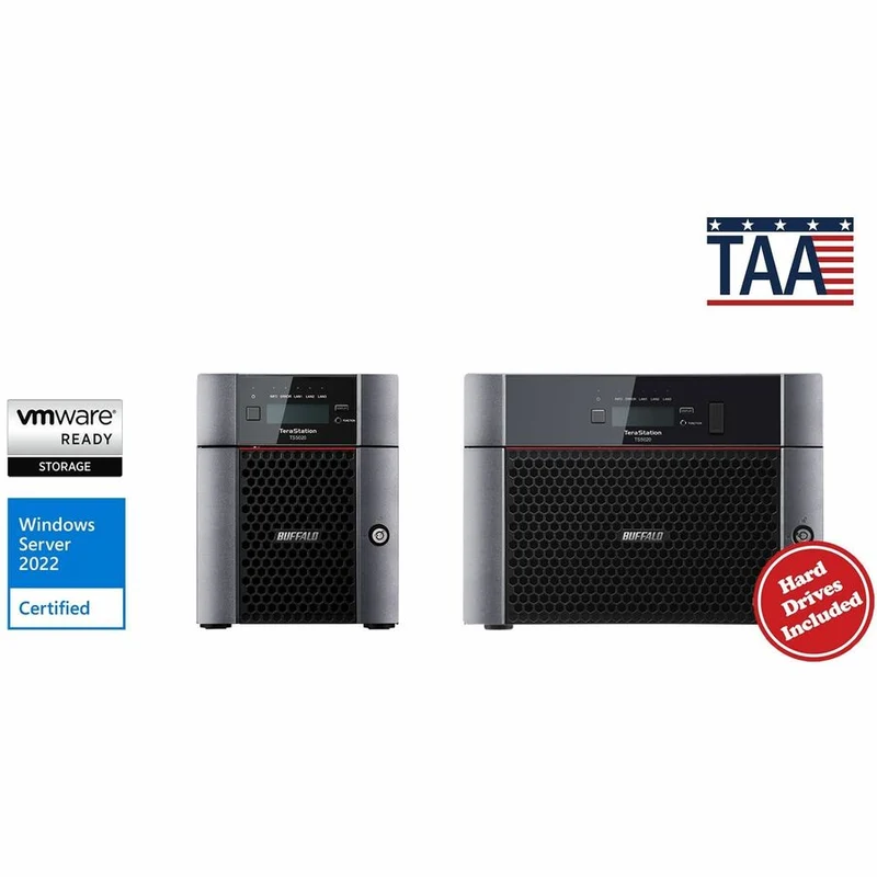 Stockage NAS de bureau professionnel BUFFALO TeraStation 5420 à 4 baies de 48 To (4 x 12 To) Disques durs inclus TS5420DN4804