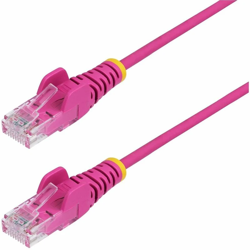 StarTech.com Câble Ethernet CAT1 fin rose de 6 m, RJ45 fin sans accroc, UTP, LSZH, cuivre nu 28 AWG, cordon de raccordement réseau fin, testé Fluke N6PAT1PKS