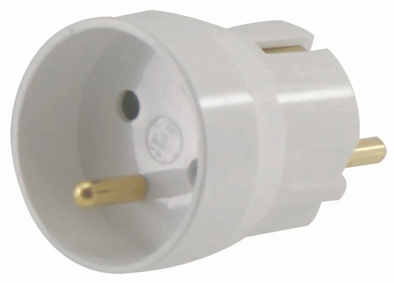 Adaptateur prise voyage France Allemagne 16A - Blanc - Schuko - Lébénoïd