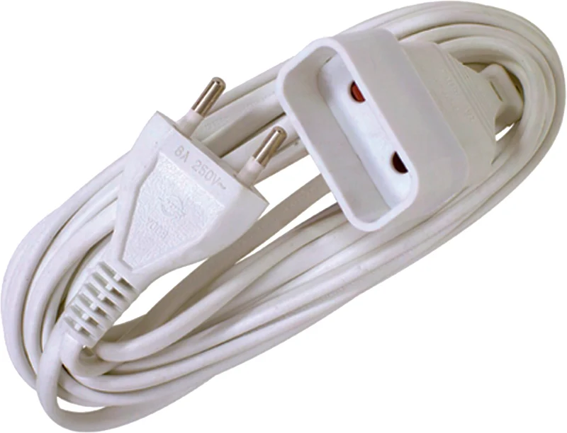 Prolongateur HO3VVH2F 2x0,75mm² 6A - 3m - blanc - Dio
