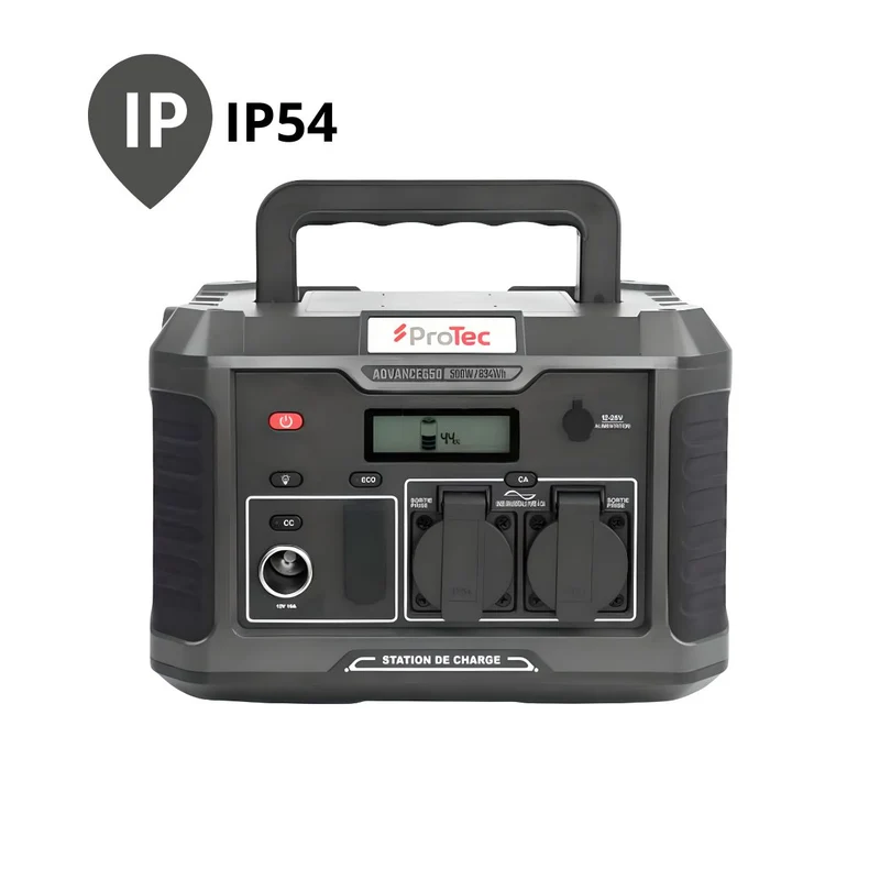 Station d'énergie portable Advance 650 - Générateur électrique - 634Wh/600W - Sortie AC - Noir - Protec