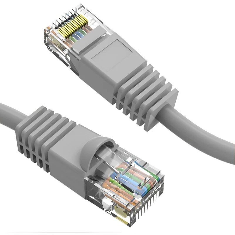 Câble de raccordement Axiom 1FT CAT6 UTP 550 MHz avec gaine moulée anti-accroc (gris) C6MB-G1-AX