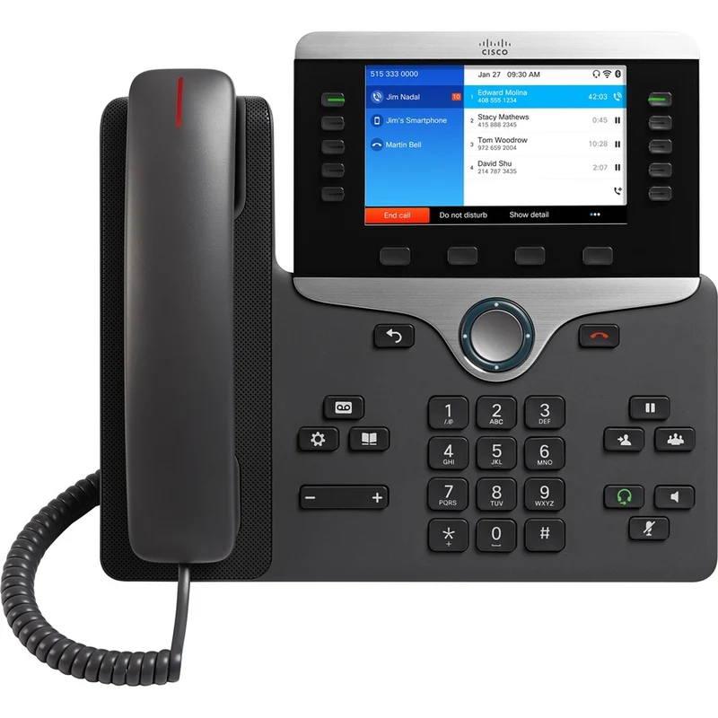 Téléphone IP Cisco 8861 - Avec/Sans fil - Avec fil - Wi-Fi - Montage mural, bureau - Anthracite CP-8861-3PCC-K9=
