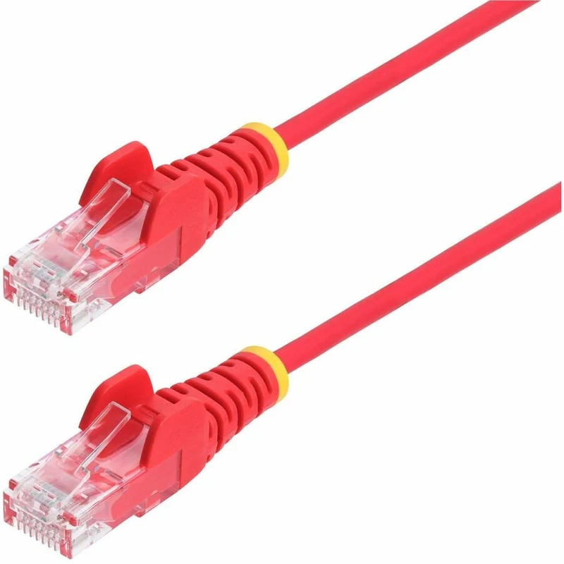 StarTech.com Câble Ethernet CAT1 fin rouge de 6 m, RJ45 fin sans accroc, UTP, LSZH, cuivre nu 28 AWG, cordon de raccordement réseau fin, testé Fluke N6PAT1RDS