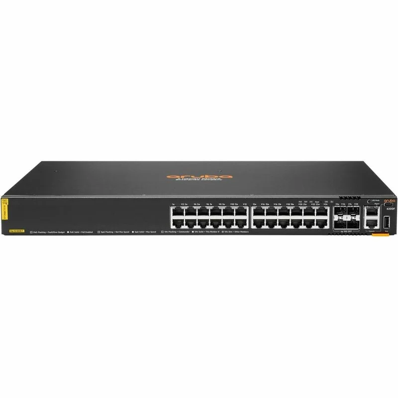 Commutateur Aruba CX 6200F 24G Classe 4 PoE 4SFP+ 370 W JL725B