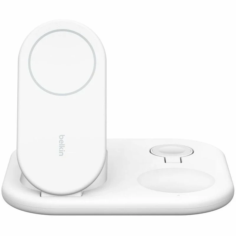 Chargeur sans fil pliable magnétique 3-en-1 Belkin BoostCharge avec Qi2 15 W WIZ029TTWH
