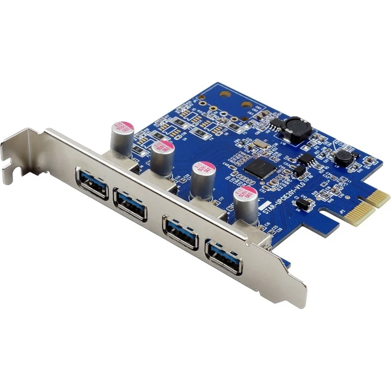 Carte interne PCIe VisionTek à quatre ports USB 3.0 x1 pour PC et serveurs 900870