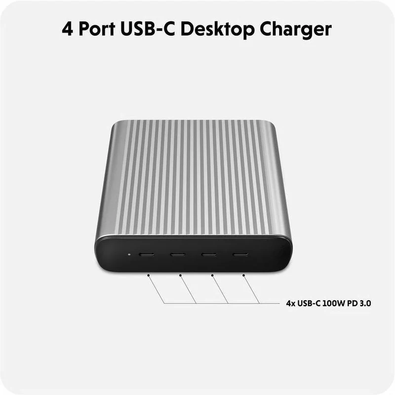 Station de charge USB-C Hyper 245 W GaN (pour ordinateur de bureau) HJGAN245-US