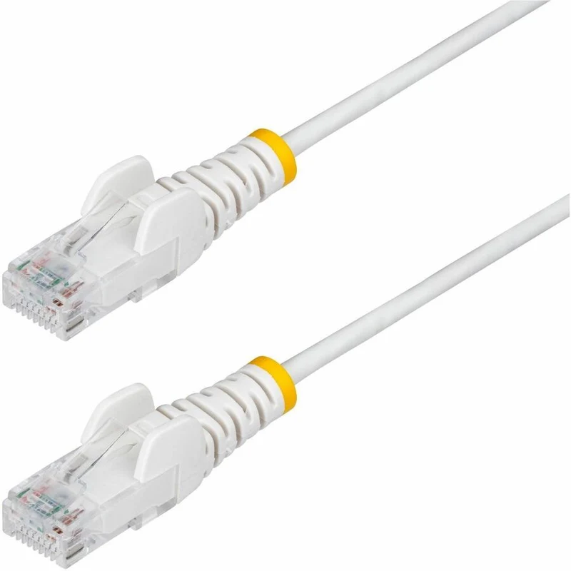 Câble Ethernet CAT50 fin blanc de 6 m StarTech.com, RJ45 fin sans accroc, UTP, LSZH, cuivre nu 28 AWG, cordon de raccordement réseau fin, testé Fluke N6PAT50WHS