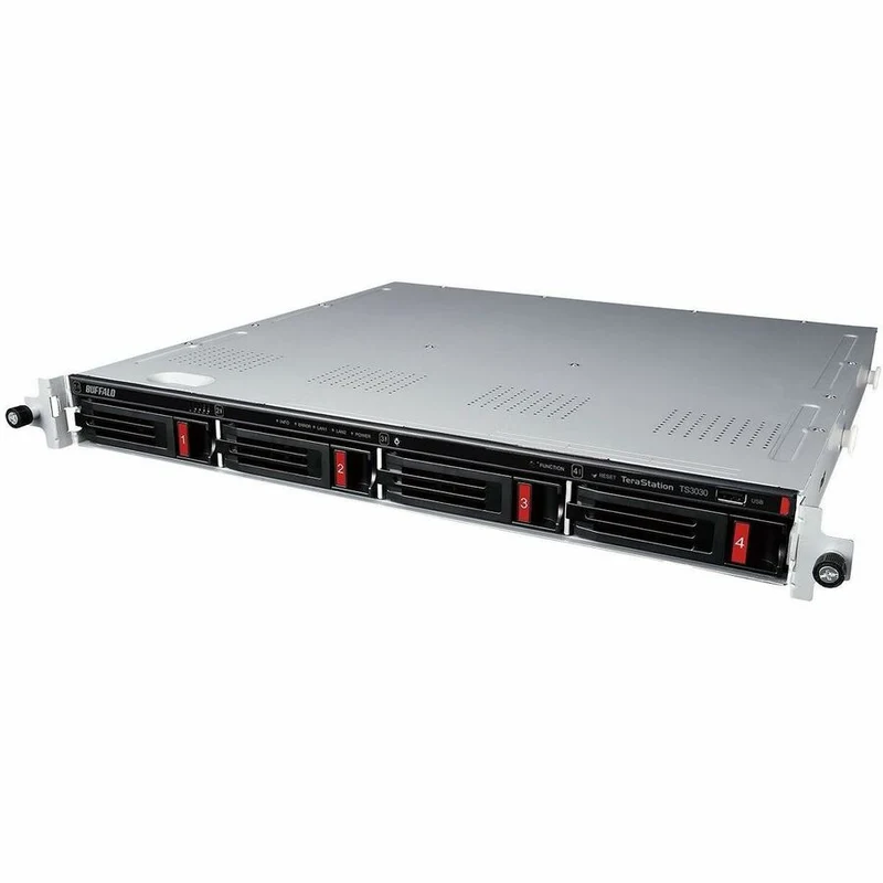 BUFFALO TeraStation 3430RN NAS à 4 baies en rack 16 To (4 x 4 To) Disque dur inclus 2.5 GBE iSCSI conforme TAA TS3430RN1604