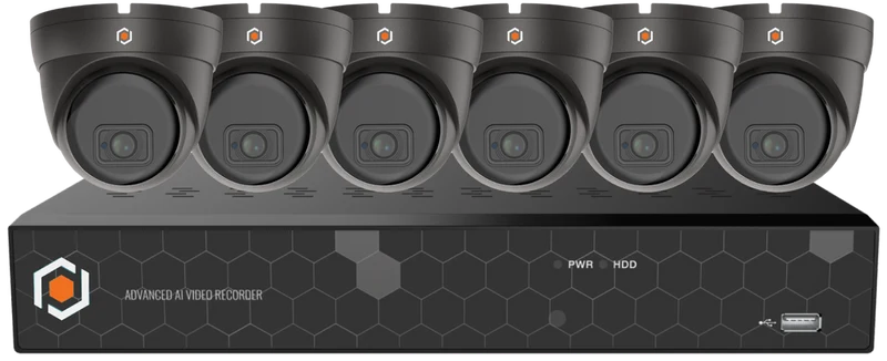 Network Surveillance Kit 8 Ports 5 MP NDAA KIT6OVIP5MP-AI-B-8T